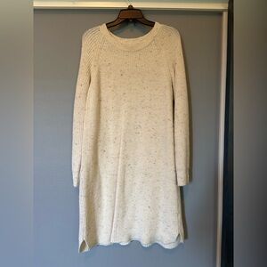 Madewell Cream A-Line Sweater Dress